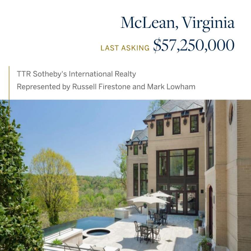 McLean, VA: $57,250,000