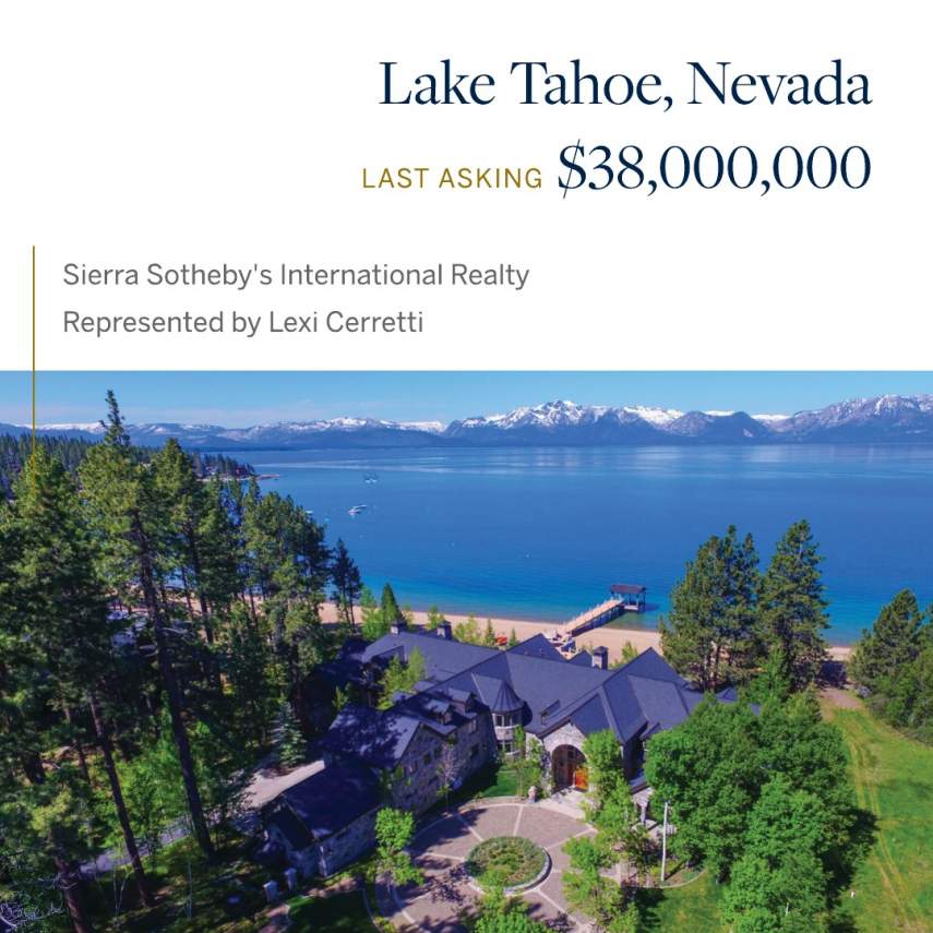 Lake Tahoe, NV: $38,000,000