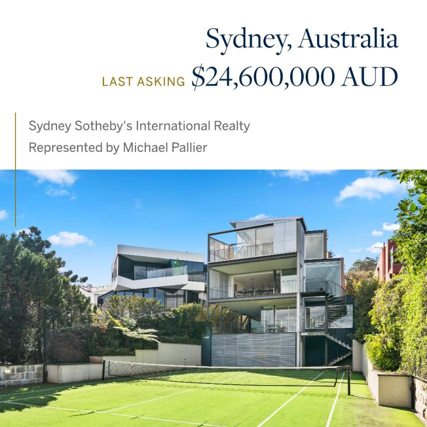 Sydney, Australia: $24,600,000 AUD